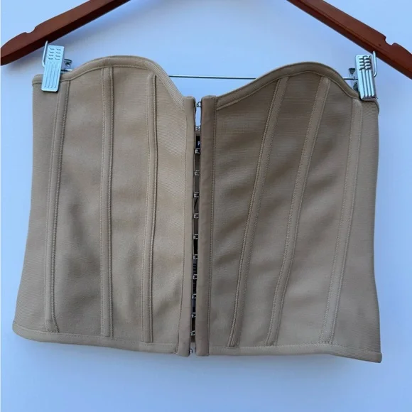 Pretty Lutle Thing STONE BANDAGE HOOK AND EYE STRUCTURED CORSET Size 8 - Picture 4 of 14